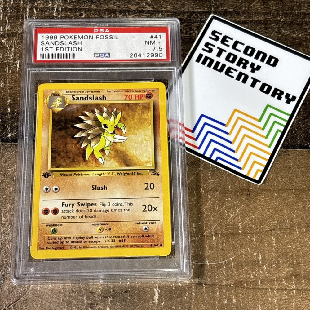 1999 POKEMON FOSSIL #41 SANDSLASH FIRST EDITION PSA 7.5